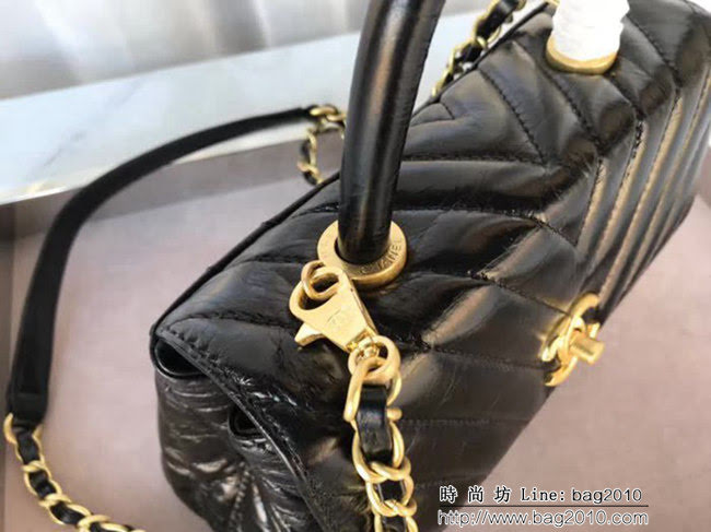 香奈兒CHANEL Coco handle全新頂級翻蓋單肩鏈條手柄包DSC1202